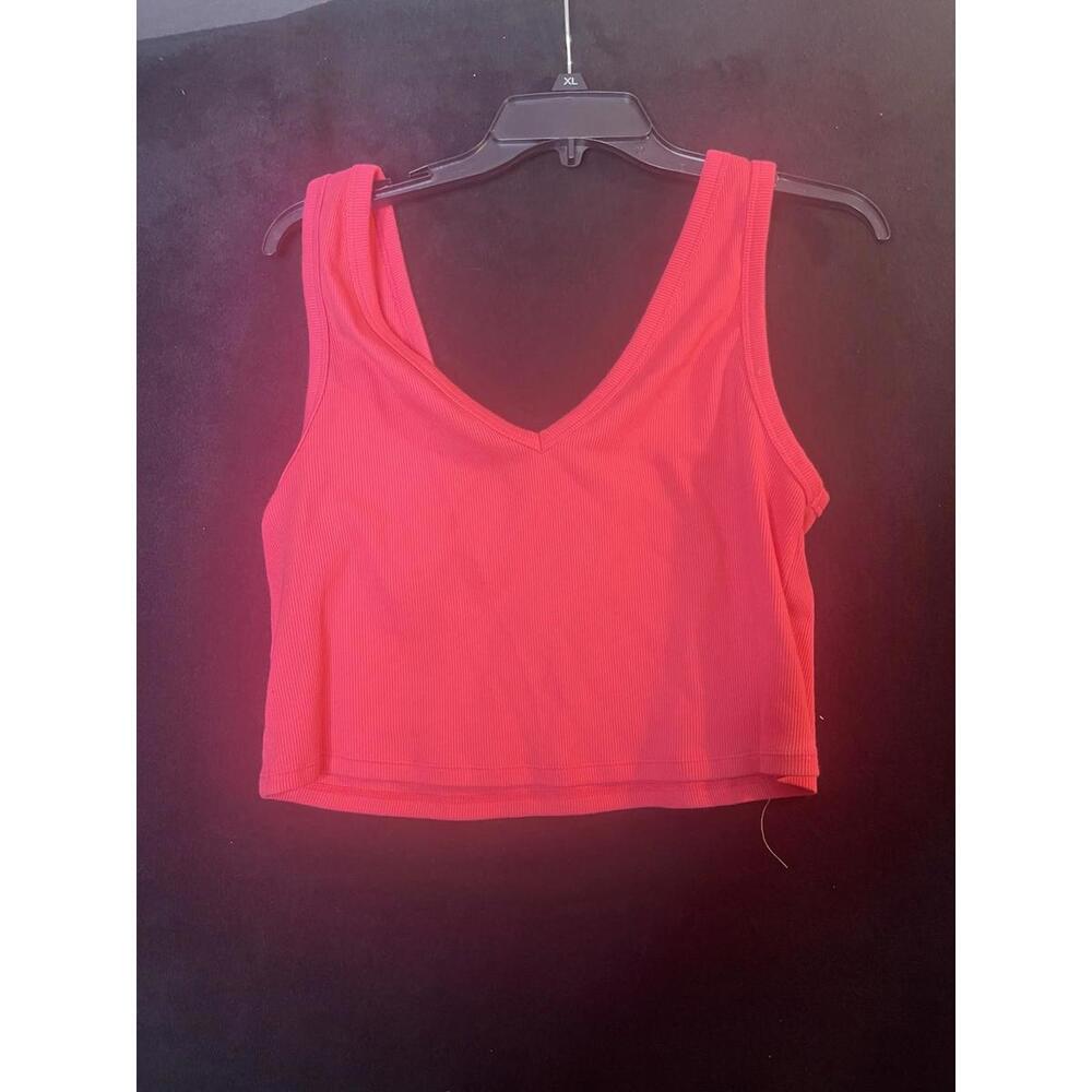 Women’s Pink Coral Crop Top wild Fable XXL V Neck
